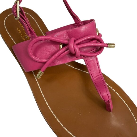Kate Spade Carolina Leather Thong T Strap Bow Sandals Women's Size 6.0 M - Picture 6 of 10